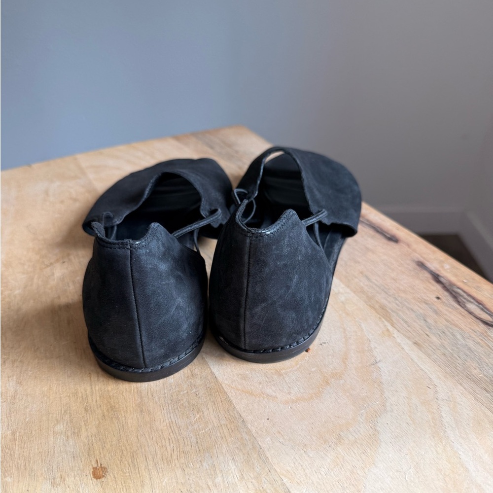 Eileen Fisher black suede leather avarcas sandals slides women’s shoes 9 - Picture 3 of 10